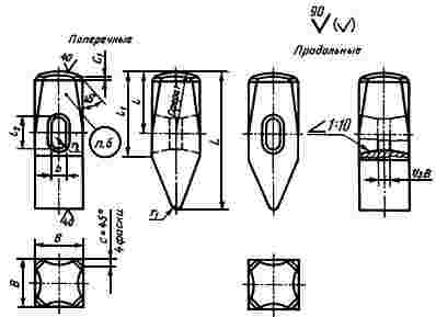 ГОСТ 11402-75 Инструмент кузнечный для ручных и молотовых работ. Кувалды кузнечные остроносые. Конструкция и размеры (с Изменениями N 1, 2)