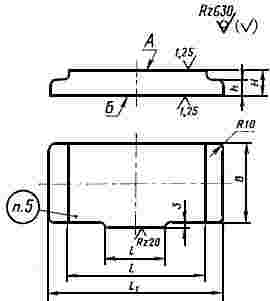 ГОСТ 13115-75 Плиты-заготовки с полками по ширине плиты для штампов листовой штамповки. Конструкция и размеры (с Изменениями N 1, 2)