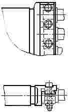 ГОСТ 16195-70 Заготовки пуансонодержателей для клинового и фланцевого крепления пуансонов штампов горизонтально-ковочных машин. Конструкция и размеры (с Изменением N 1)