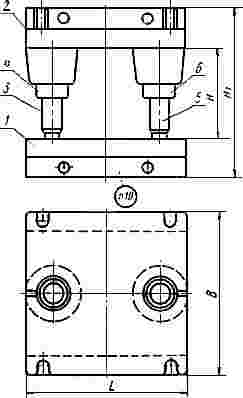 ГОСТ 16378-70 Блоки калибровочных штампов с осевым расположением направляющих колонок. Конструкция и размеры (с Изменениями N 1, 2)