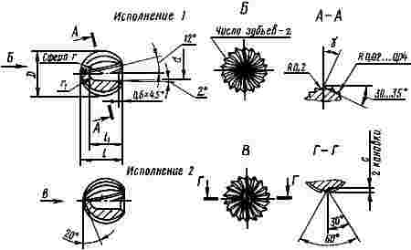 ГОСТ 18944-73 Фрезы концевые сферические, оснащенные коронками из твердого сплава, для труднообрабатываемых сталей и сплавов. Конструкция и размеры (с Изменением N 1)