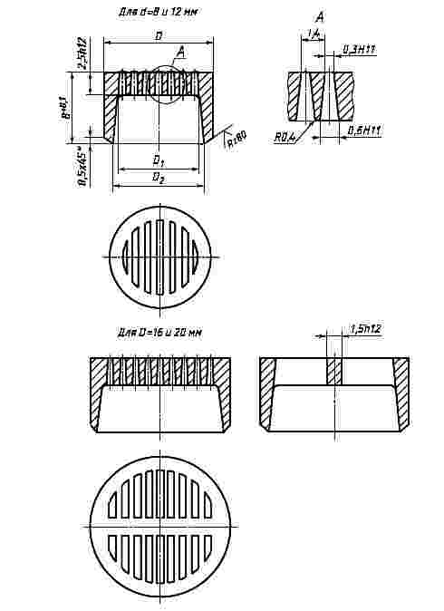 ГОСТ 19395-74 Венты литые для стержневых ящиков. Конструкция и размеры (с Изменениями N 1, 2)