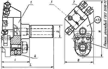ГОСТ 21187-75 Державки люнетные для тангенциальных резцов к токарно-револьверным автоматам. Конструкция и размеры (с Изменением N 1)