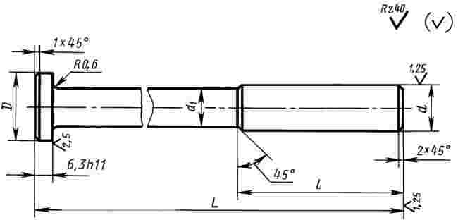 ГОСТ 21304-75 Колонки возврата для нагреваемых стержневых ящиков. Конструкция и размеры (с Изменением N 1)