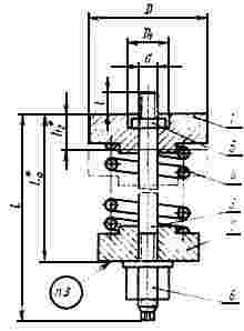 ГОСТ 22188-83 Буфера с винтовыми цилиндрическими пружинами для штампов листовой штамповки. Конструкция и размеры