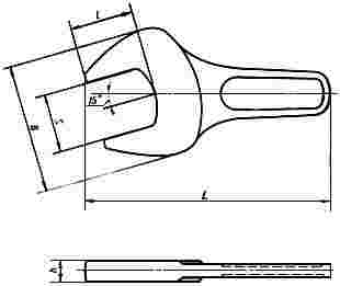 ГОСТ 3108-71 Ключи гаечные с открытым зевом односторонние укороченные. Конструкция и размеры (с Изменением N 1)