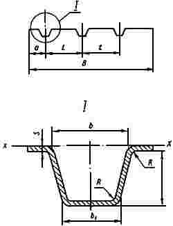 ГОСТ 9234-74 Профили стальные гнутые листовые с трапециевидным гофром. Сортамент (с Изменениями N 1, 2)