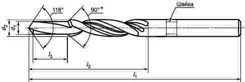 ГОСТ Р 52966-2008 Сверла спиральные ступенчатые для отверстий под метрическую резьбу. Основные размеры